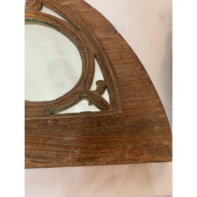 Mid-Century Modern Ornate Segmented Arch Wall Mirror For Sale - Image 3 of 11