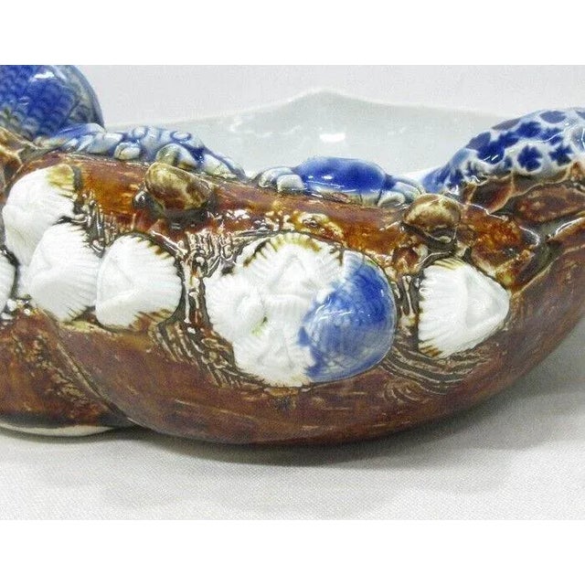 Ceramic Antique 19th Century Japanese Porcelain Hirado Bowl With Crustaceans For Sale - Image 7 of 9