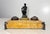 This Antique 19th century French desk inkwell features a solid siena marble base and a bronze statue of Lorenzo De...