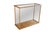 Large vintage glass paneled curio display case made from maple featuring 360 degrees of viewing. Originally housed a model...