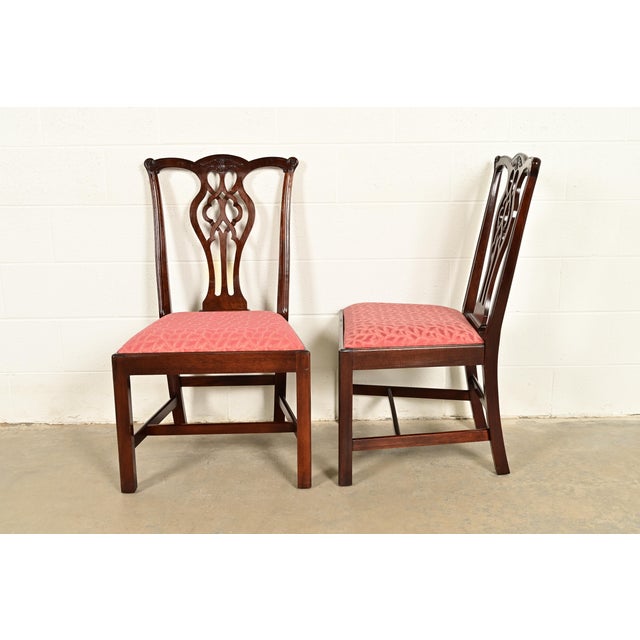 Stickley Georgian Carved Mahogany Dining Chairs, Set of Six For Sale In South Bend - Image 6 of 15