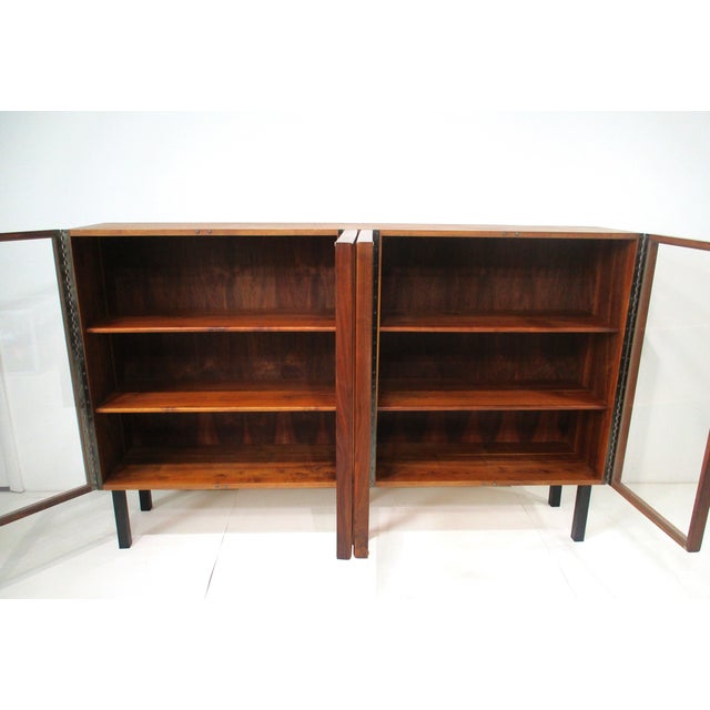 Mid 20th Century Mid Century Black Walnut Bookcase in the Style of Nakashima For Sale - Image 5 of 13