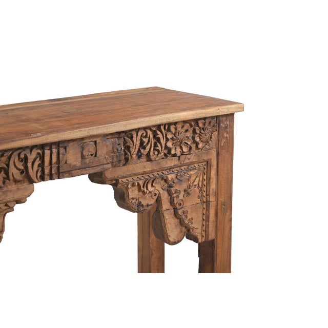 Constructed from reclaimed teakwood and antique Indian architectural fragments, this console table combines sculptural...