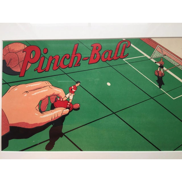 Mid-Century Modern Mid 20th Century Pinch-Ball Lithograph Print, Framed For Sale - Image 3 of 6