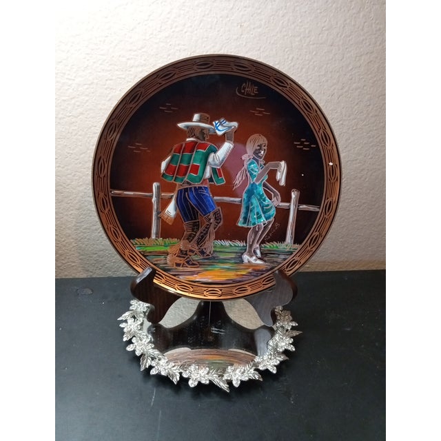 Gorgeous Signed Sascha Brastoff Enamel on Copper Plate For Sale In Dallas - Image 6 of 6