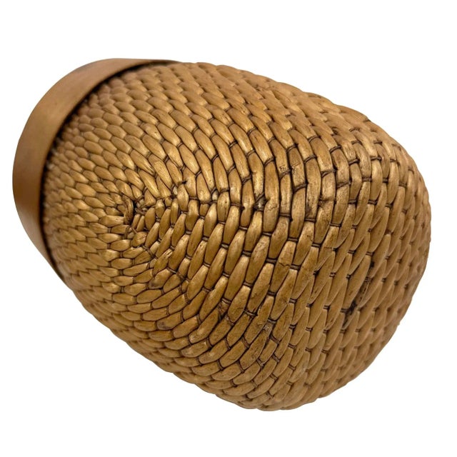 Antique Chinese Woven Grain Basket/Fishmen's Basket For Sale - Image 9 of 10