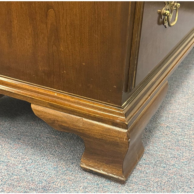Drexel Vintage Cherry 10 Drawer Chippendale Chest For Sale - Image 10 of 12