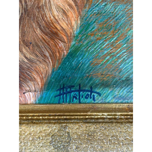 Pekingese Dog Portrait, Oil on Panel, 20th Century, Framed For Sale - Image 7 of 12