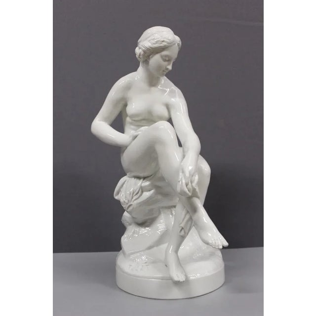 Ceramic Porcelain Venus in the Bath from Villenauxe La Grande, 1950s For Sale - Image 7 of 12