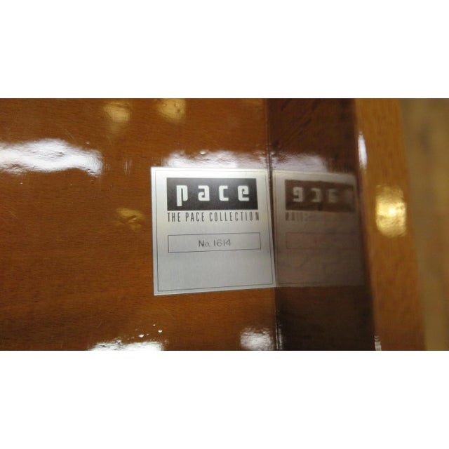 Wood 1980s Pace Cherry Wood & Glass Side Table For Sale - Image 7 of 10