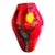 Vintage SDS Seapool Group Hand Blown Art Glass Vase 19” Red Black Yellow For Sale