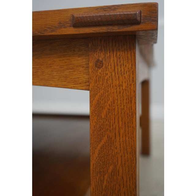 Stickley Mission Oak Tile Top Coffee Cocktail Table For Sale - Image 13 of 14