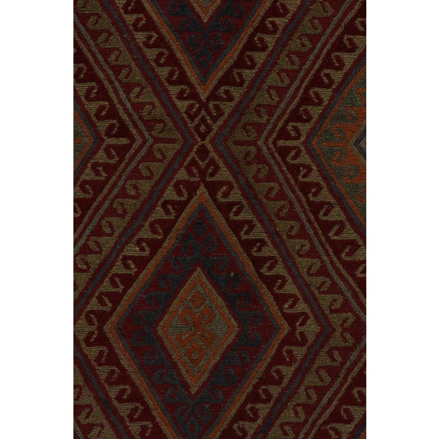 1950s Vintage Baluch Rug in Gold, Blue, Red & Green Patterns, From Rug & Kilim For Sale In New York - Image 6 of 7