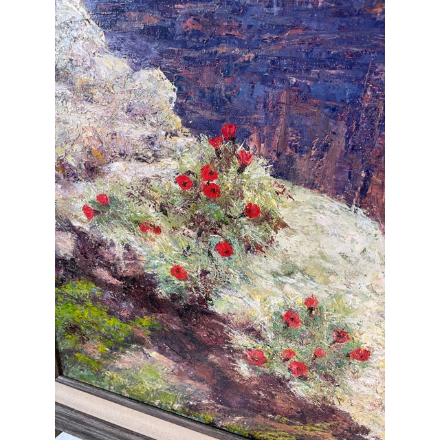 Mid 20th Century Canyon Landscape Oil Painting, Framed For Sale - Image 4 of 10