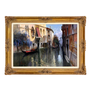Claudio Simonetti, Venice (Large Framed Original Painting on Canvas)