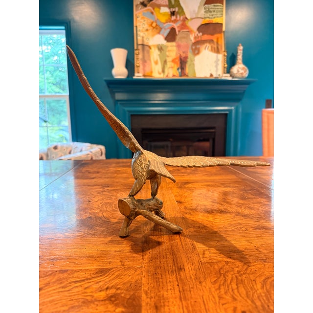 Metal Vintage Brass Eagle For Sale - Image 7 of 11