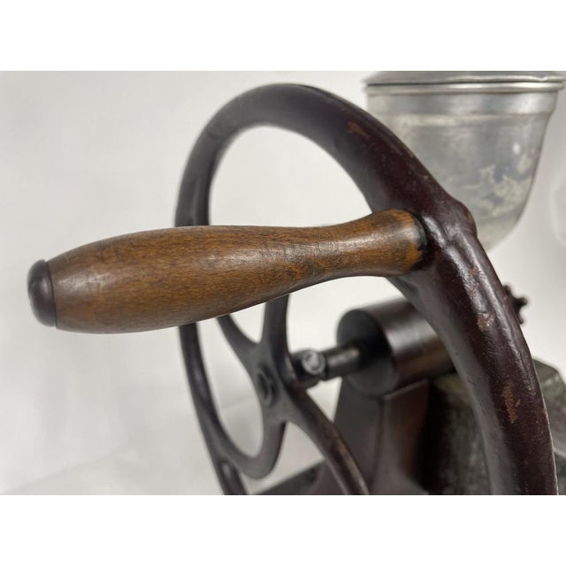 Antique Flywheel Coffee Grinder, 1890s For Sale - Image 11 of 16