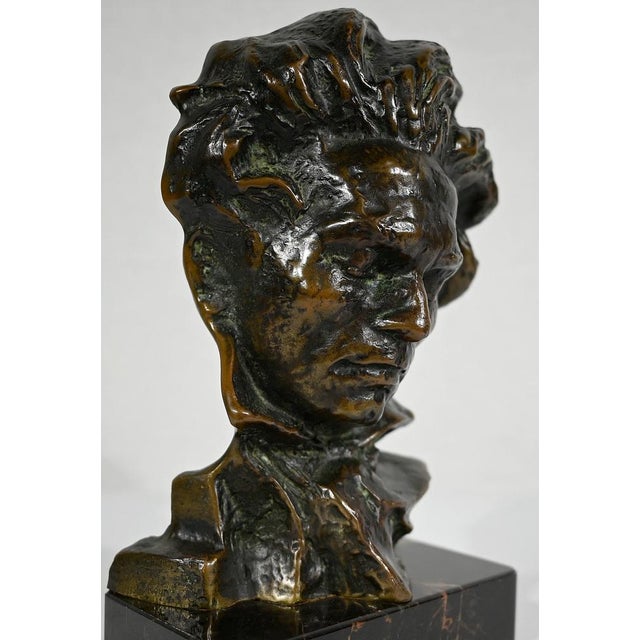 Bronze Beethoven Sculpture by P. Le Faguays, 1930s For Sale - Image 6 of 16