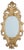 Italian Gilt Rococo Mirror Carved Frame Oval Glass For Sale