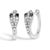Embrace the mystique of serpentine elegance with these exquisite huggy hoop earrings, fashioned from lustrous 10K white...