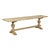 French 19th Century Bleached Walnut Bench with Turned Legs and Cross Stretcher For Sale In Atlanta - Image 6 of 12
