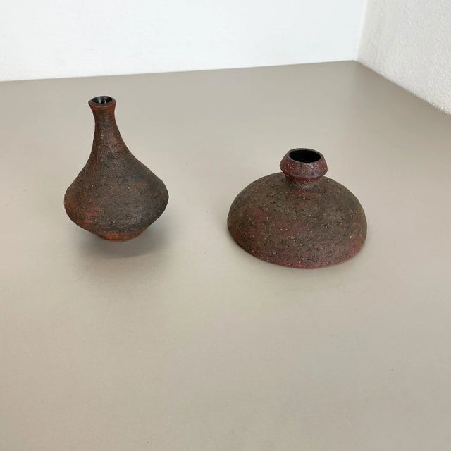 Studio Pottery Sculptural Objects Gerhard Liebenthron, Germany, 1970s, Set of 2 For Sale - Image 4 of 18