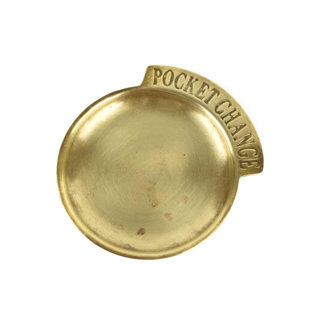 Mid 20th Century Mid Century Modern Solid Brass Pocket Change Valet
