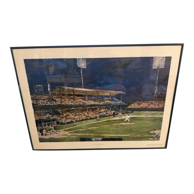 Majorie Phillips "Night Baseball, 1951" Offset Lithograph 25x34 For Sale