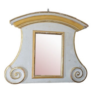 Fireplace Mirror in White Lacquered Wood, Italy For Sale