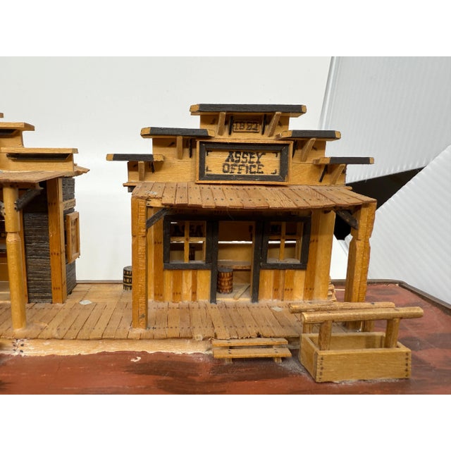 1990 Hand Crafted Architectural Folk Art Model Wild West Town with Saloon For Sale - Image 9 of 12