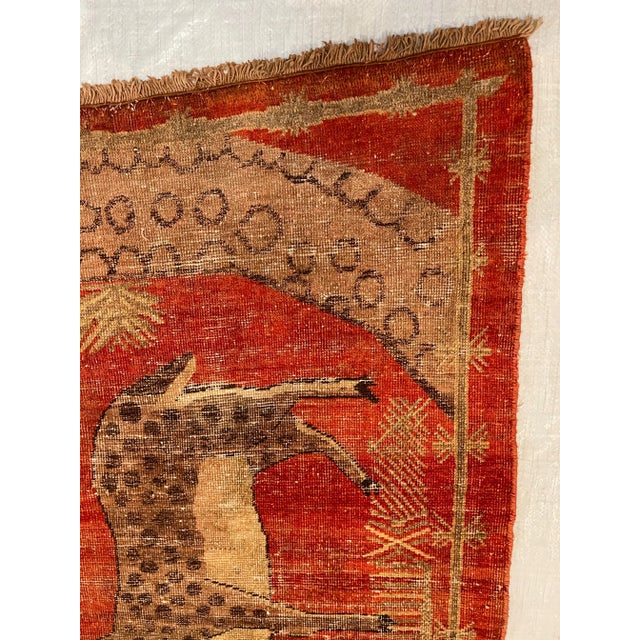 Traditional Antique Samarkand Rug with Animal Print Design For Sale - Image 3 of 9