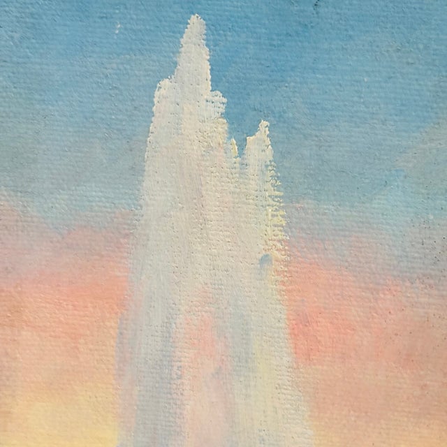 Small Colorful Geyser Original Painting For Sale - Image 4 of 10