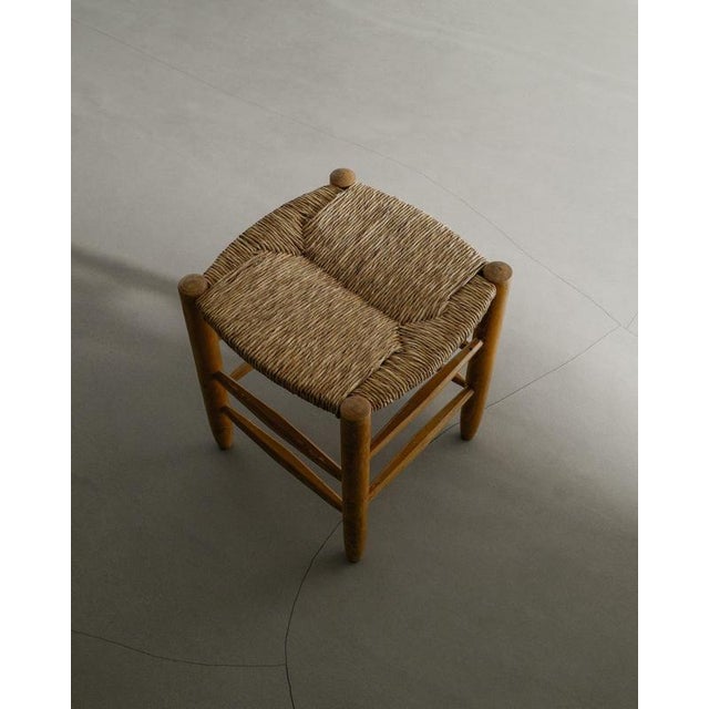 1950s French Mid-Century Wooden N17 Stool by Charlotte Perriand, 1950s For Sale - Image 5 of 6