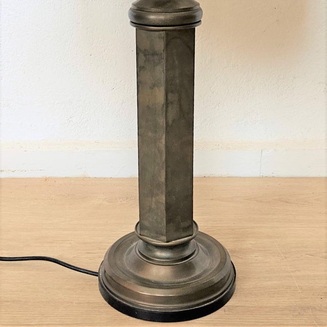 Art Deco Table Lamp in Brass, 1930s, in Very Good conditions. Designed 1920 to 1949 European Plug (up to 250V).The wiring...