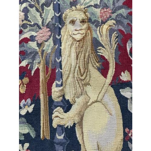 Antique French Handwoven Aubusson Tapestry, 1940s For Sale - Image 6 of 18