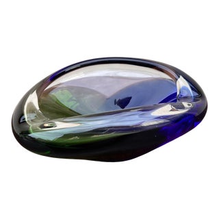 Glass Ashtray, Designed by E. Beranek, Skrdlovice, Czechoslovakia, 1960s. For Sale