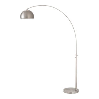 Nova of California Morelli 1960s Floor Lamp - Mid Century Modern, Half-Dome Arc Lamp, Dimmer Switch For Sale