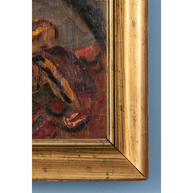 Textile French School, Still Life with Compotier, 20th Century, Oil Painting on Canvas For Sale - Image 7 of 10