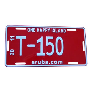 Aruba Metal License Plate For Sale