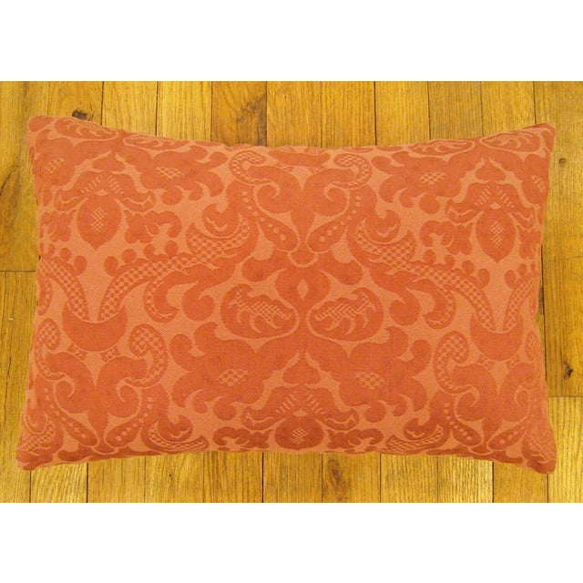 Vintage French Pillow; size 1'8” x 1'2” A vintage decorative pillow with art deco motif in a rose central field, size 1'8”...