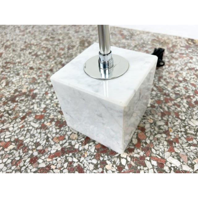 Mid-Century Modern Koch and Lowy Marble Base Chrome Table Lamp For Sale - Image 3 of 11
