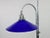 Glass Vintage Adjustable Chrome Floor Lamp with Cobalt Blue Glass Shade, 1950s For Sale - Image 7 of 12