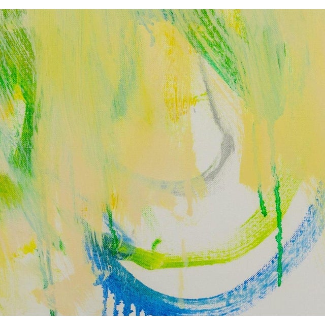 Contemporary Robert O'Meara Abstract Composition in Yellow Oil For Sale - Image 3 of 4