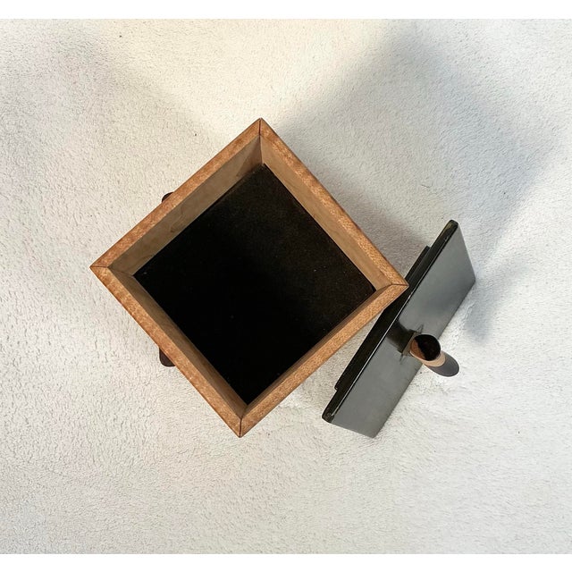 Vintage Randy Cook Designer Artisan Box Ebonized and Maple Wood, Signed For Sale In Greenville, SC - Image 6 of 12