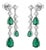 18k Gold Diamond 0.30ct Emerald Stud Earrings, New Creation For Sale