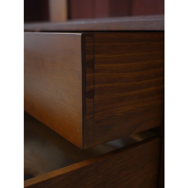 Wood Simms and Thayer Vintage Pine Linen Press Rustic Cupboard Cabinet For Sale - Image 7 of 17