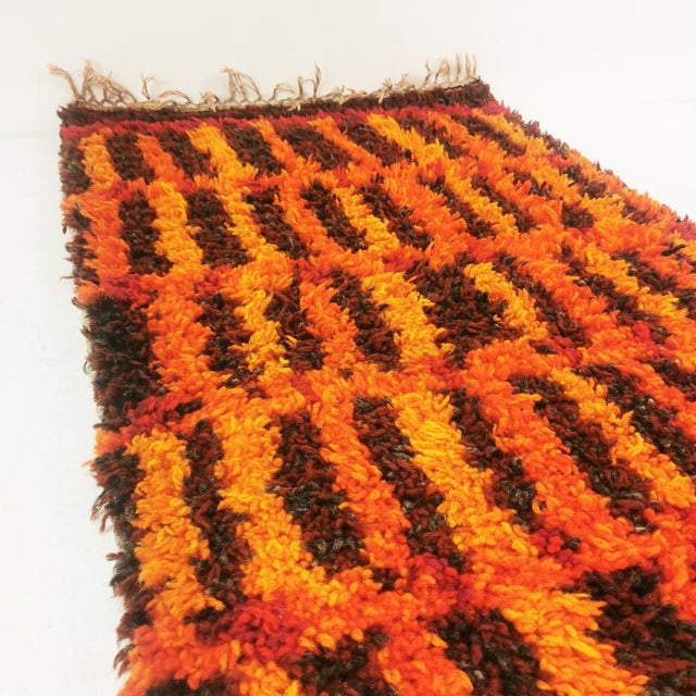 Textile Vintage Space Age Rug, Denmark, 1960s For Sale - Image 7 of 16
