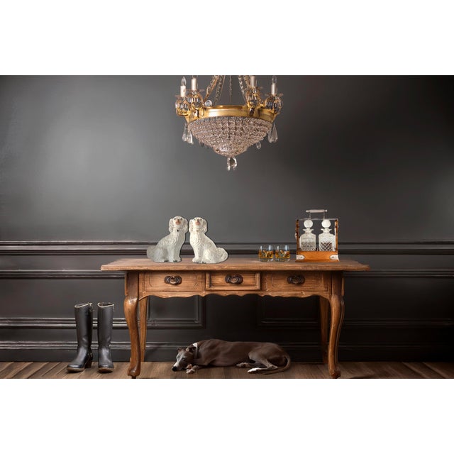 Mid 19th Century Large Antique English Staffordshire Dogs- a Pair For Sale - Image 5 of 5