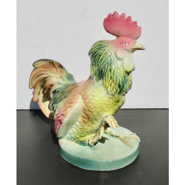 1930s Japanese Fighting Rooster 1930s Ceramic For Sale - Image 5 of 10