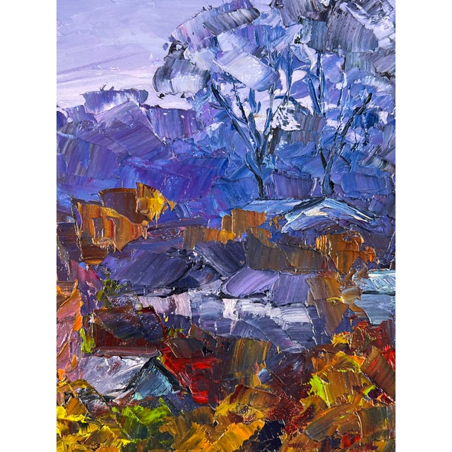 Paper Oil Painting Autumn Evening Serdyuk Boris Petrovich For Sale - Image 7 of 11